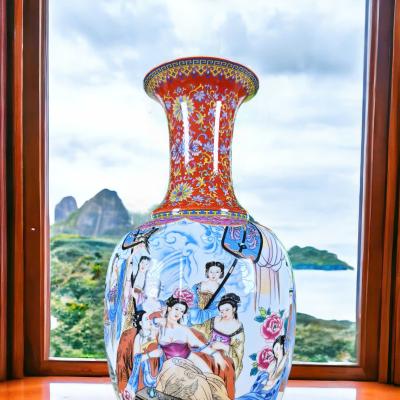 Bình sứ hoạ tiết thập nhị tiên cô